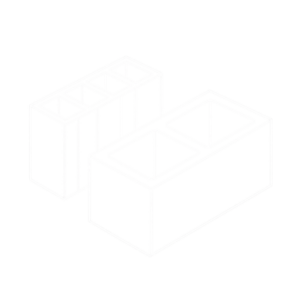 Illustration au trait d’une brique de terre cuite et d’un parpaing en béton en perspective