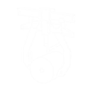 Illustration au trait d’une machine de manutention saisissant une charge cylindrique